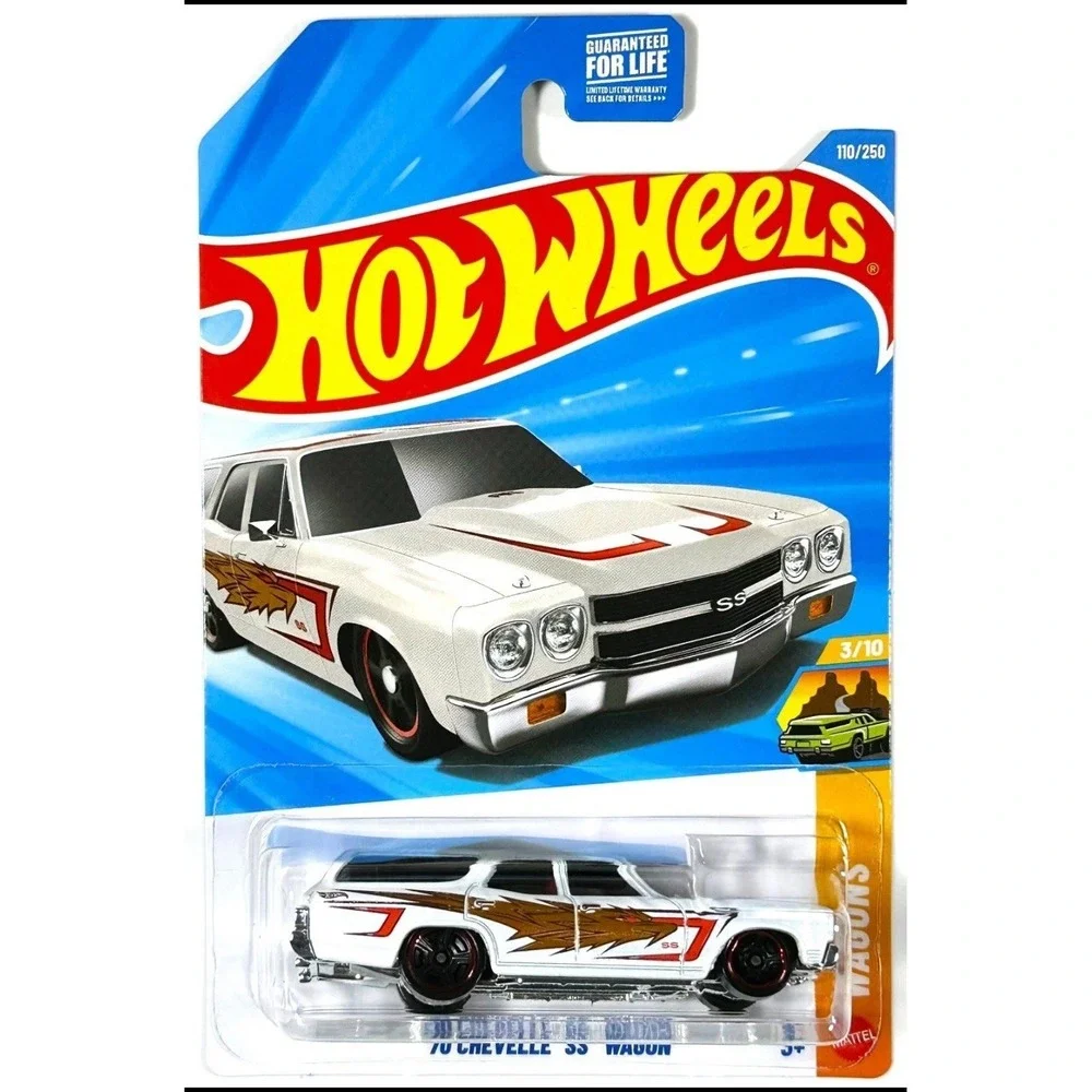 2026 Hot Wheels, '70 Chevelle SS Wagon‎ White, Gold Flames Red Pinstripes USA